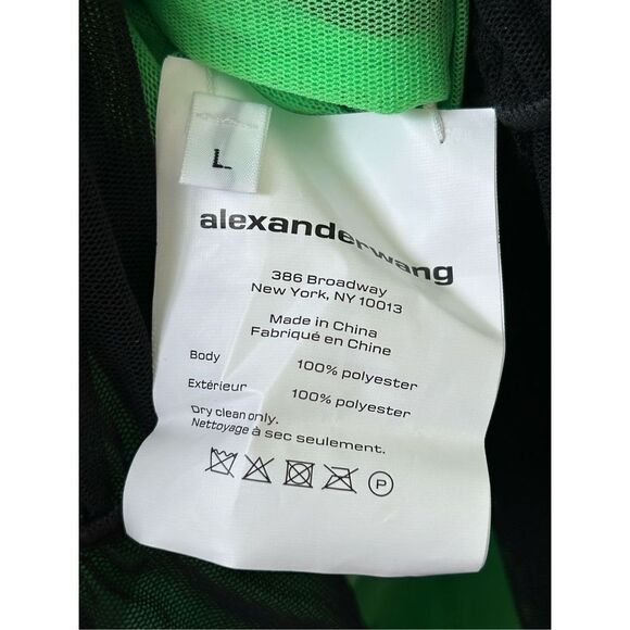Alexander Wang Double Layer Stretch Mesh Mini Dress Women’s Size Large - Picture 11 of 13